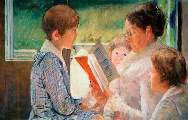Mrs Cassatt Reading to her Grandchildren from Mary Cassatt