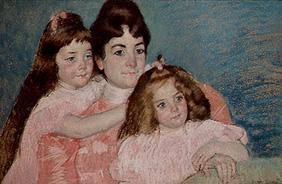 Madam A. F. Aude with her two daughters