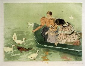 M.Cassatt, Feeding the Ducks