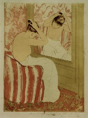 M.Cassatt, The hairdo, 1890/91