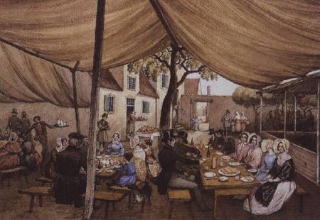 An Outdoor Cafe in Germany, probably at Speyer from Mary Ellen Best