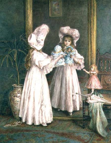 Playing with her dolls from Mary Gow