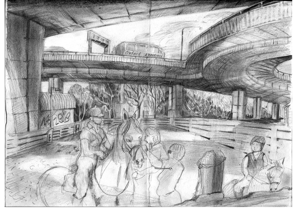 Horseriding under the Westway from Mary Kuper