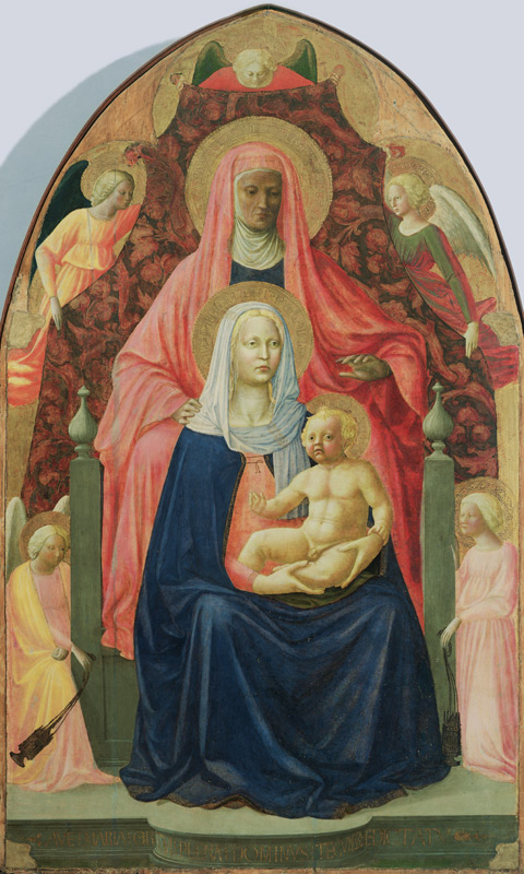 Madonna and Child with St. Anne, 1424-5 (tempera on panel) from Masaccio