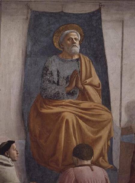 St. Peter Enthroned as First Bishop of A - Masaccio as art print or ...