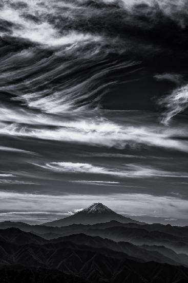 Expressive clouds and Mt.Fuji