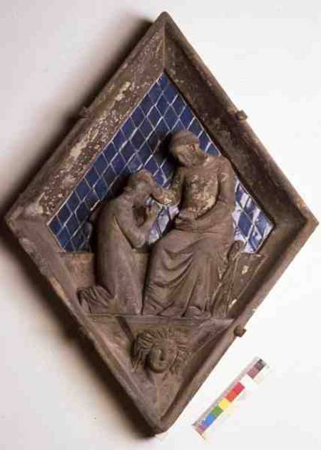 Penitence, relief tile from the Campanile from Maso  di Banco