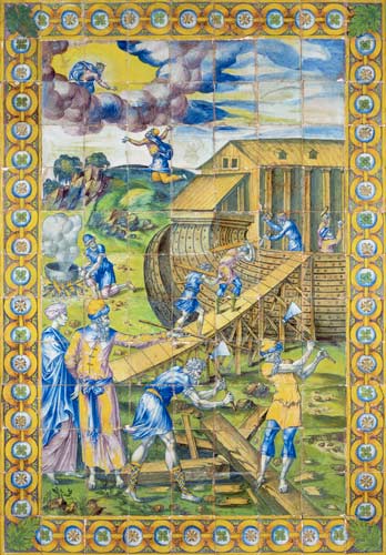 The Story of Noah: the Building of the Ark, Rouen from Masseot Abaquesne