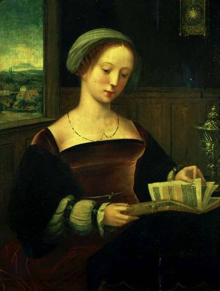 Mary Magdalene Reading from Master of Female Half Lengths