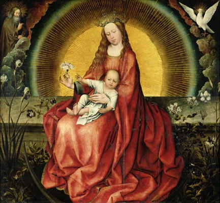 The Virgin and Child (oil on panel) from Master of Flemalle