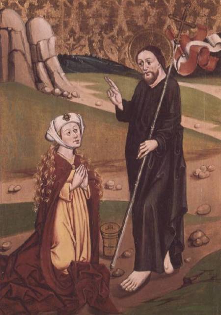 Christ Appears to Mary Magdalene (tempera on panel) from Master of Janosret