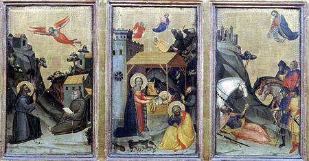 The Stigmata of St. Francis, The Nativity and The Conversion of St. Paul from Master of the Accademia Misericordia