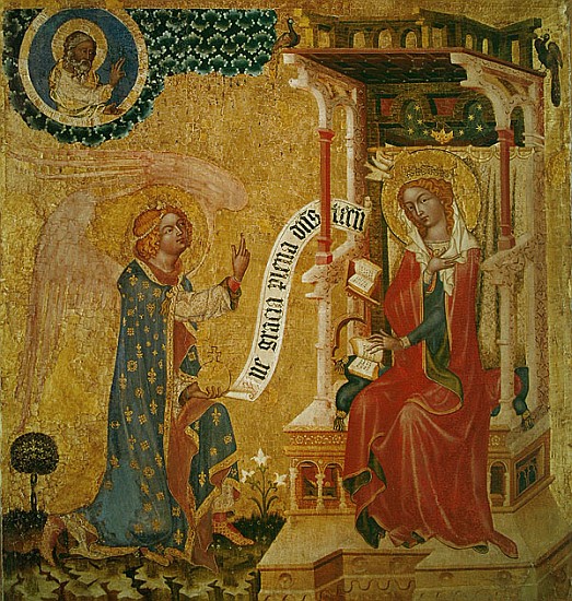 Annunciation, c.1350 (tempera on wood) from Master of the Cycle of Vyssi Brod