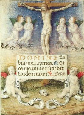 Christ on the Cross with Angels, c.1480 (vellum)