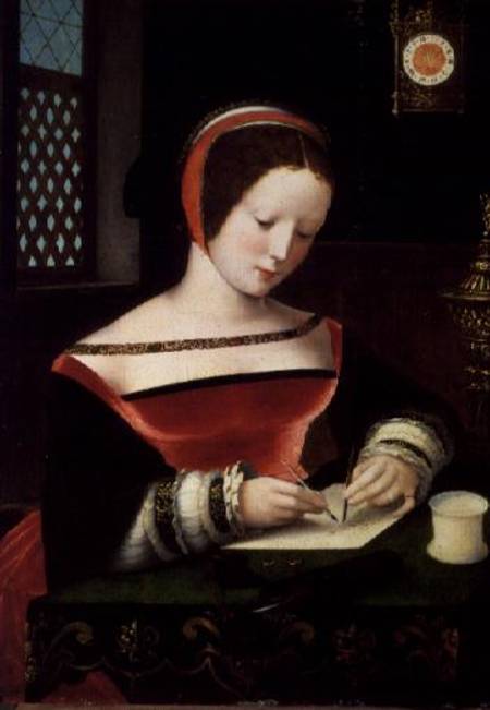 St. Mary Magdalene Writing (panel) from Master of the Female Half Lengths
