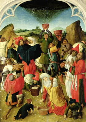 Gathering of the Manna (oil on panel) from Master of the Gathering of the Manna