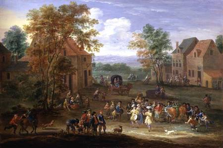 Festival in a Country Village from Mathys Schoevaerdts