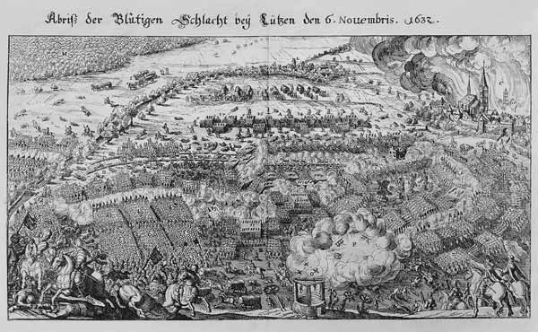 Abriss der Blutigen Schlacht bey Luetzen (...) from Matthäus Merian der Ältere