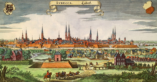 View of the City of L??beck from Matthäus Merian der Ältere
