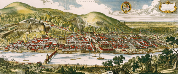 Heidelberg from Matthäus Merian der Ältere