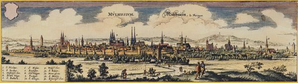 View of M??hlhausen from Matthäus Merian der Ältere