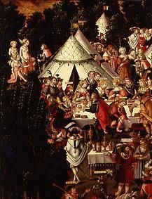 (the banquet in the camp detail from the painting the destruction Trojas) from Matthias Gerung