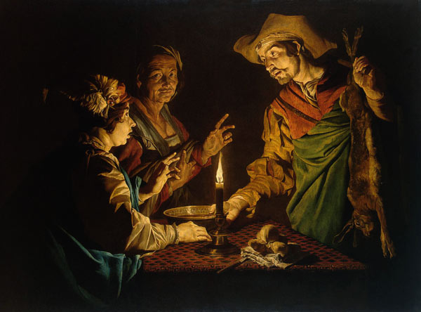 Esau and Jacob from Matthias Stomer