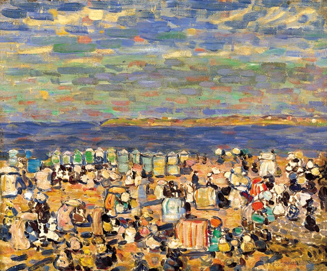 Beach at St. Malo from Maurice Brazil Prendergast