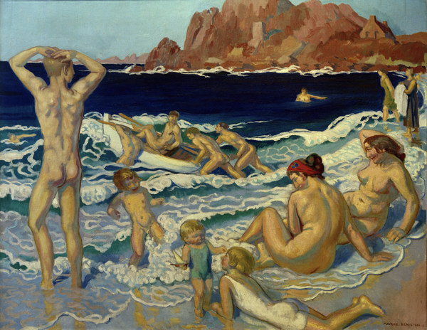 Beach with Boat and Nude Man  from Maurice Denis
