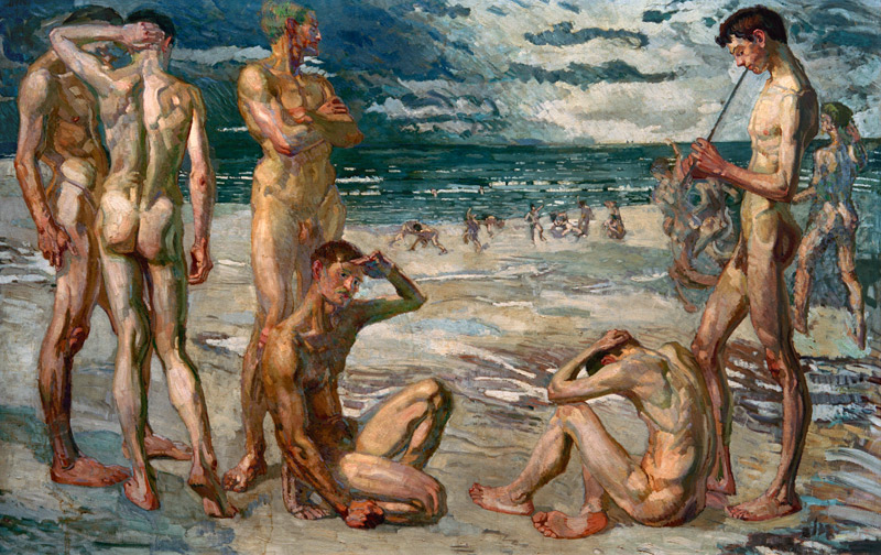 Young men by the sea from Max Beckmann