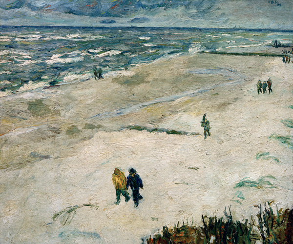 Leute nach der Arbeit am Meer (Am Strand von Wangerooge) from Max Beckmann
