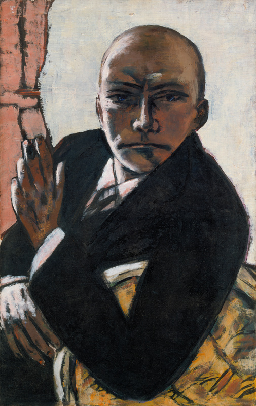 Self-portrait in black from Max Beckmann