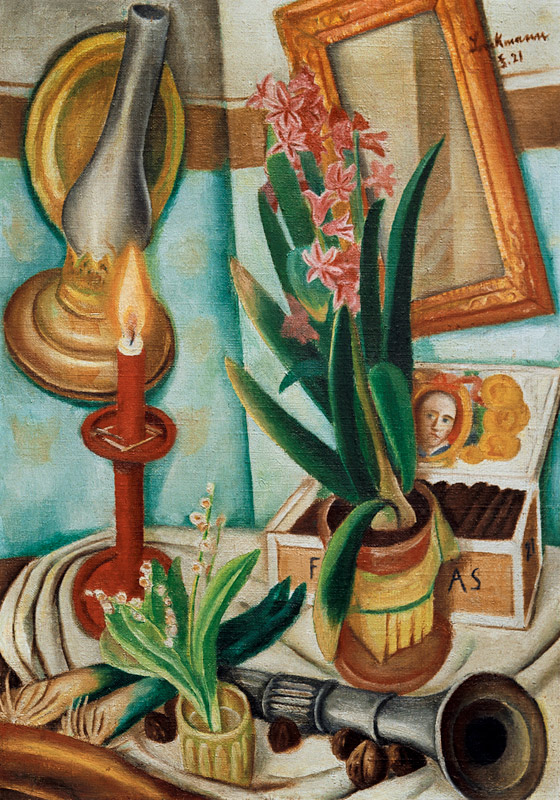 Still life with burning candle from Max Beckmann