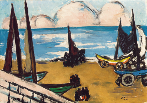 Boats on the beach (Boote am Strand). Amsterdam, 1937 from Max Beckmann