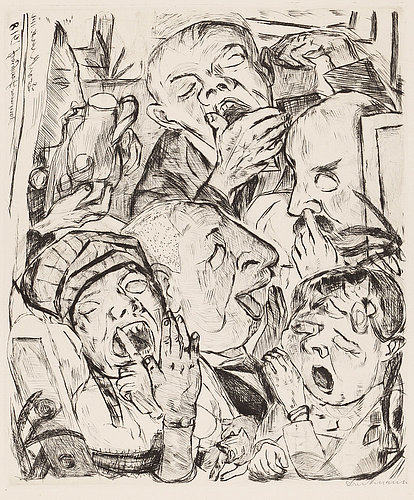 Yawning (Die Gähnenden). 1918 (H 129 IV B b) from Max Beckmann