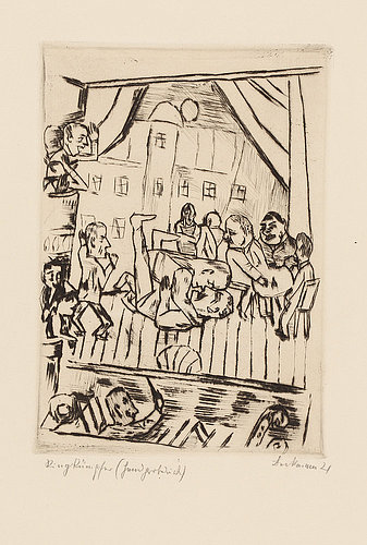 The wrestlers (Die Ringer). 1921 (H. 201 A) from Max Beckmann