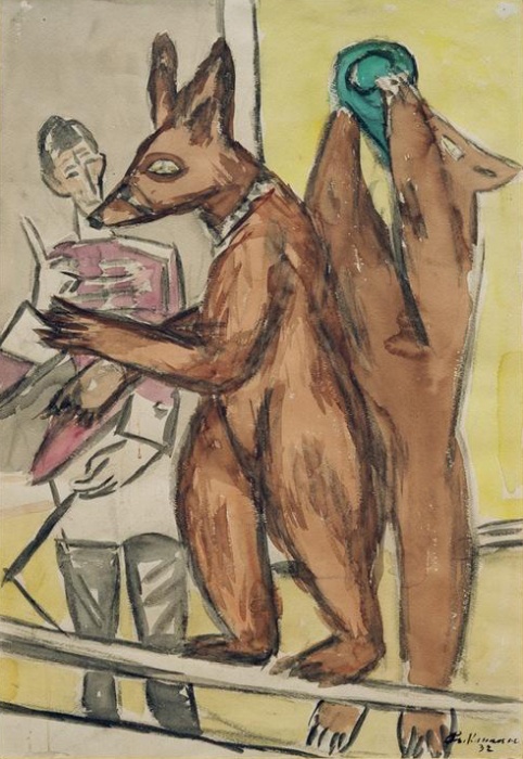 Dressierte Bären from Max Beckmann