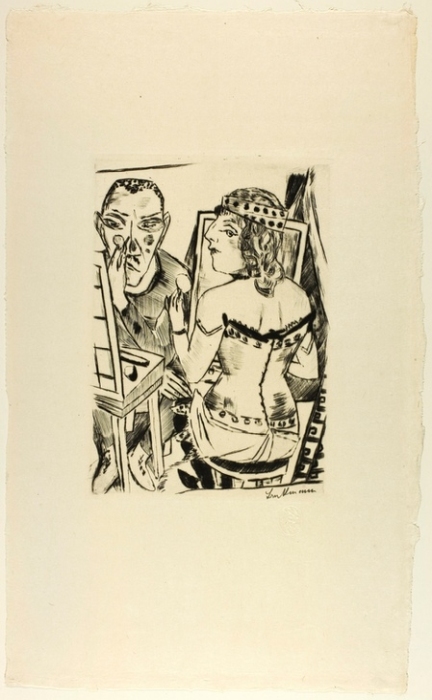 Dressing Room, plate two from Jahrmarkt from Max Beckmann