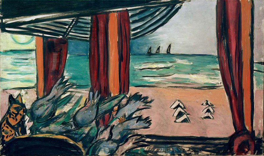 North Sea landscape with tents from Max Beckmann