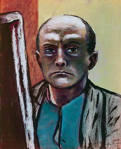 Self Portrait in Olive and Brown. 1945 from Max Beckmann