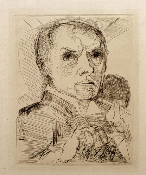 Self-portrait with a handle from Max Beckmann