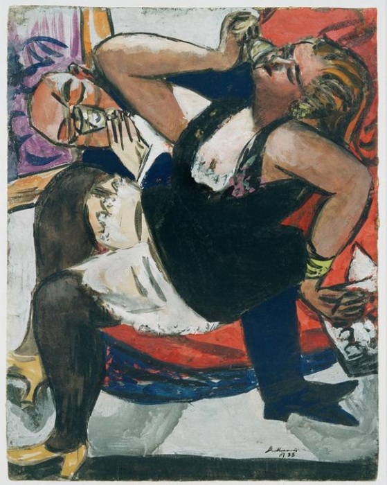Seated couple from Max Beckmann