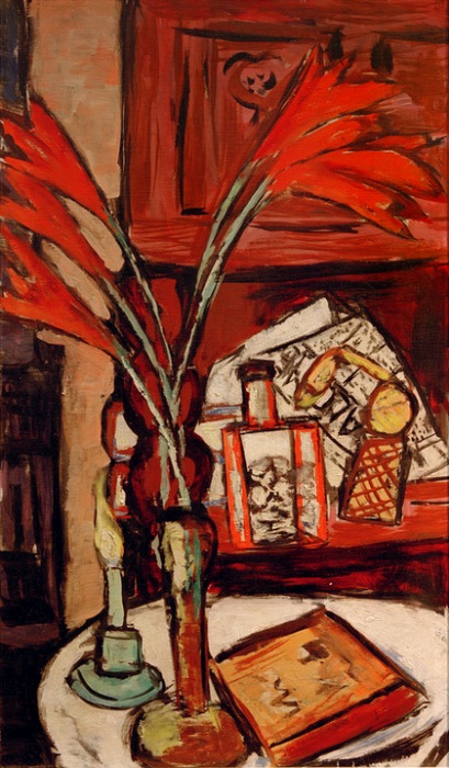 Still life with green candle from Max Beckmann