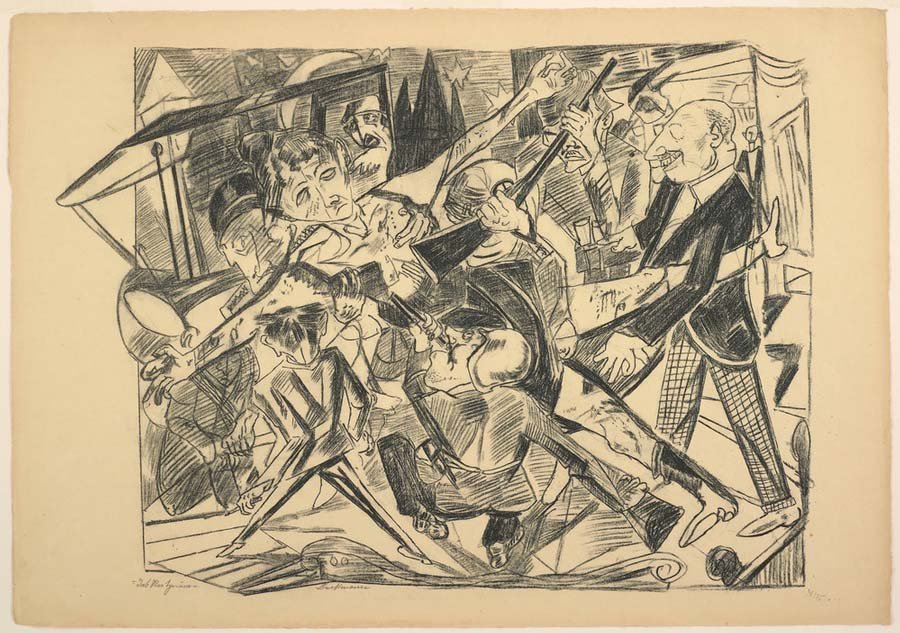 The Martyrdom, plate four from Die Hölle from Max Beckmann