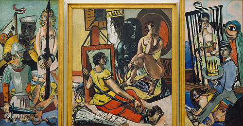 Triptychon Die Versuchung (Versuchung des hl. Antonius). 1936/37 from Max Beckmann