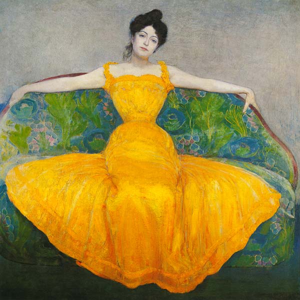 Lady in a yellow Dress from Max Kurzweil