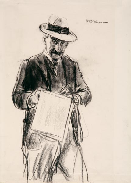 Selbstbildnis mit Strohhut from Max Liebermann