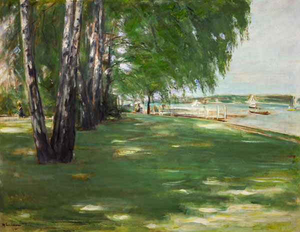 the artists' garden at Wannsee: birches on the lakefront from Max Liebermann