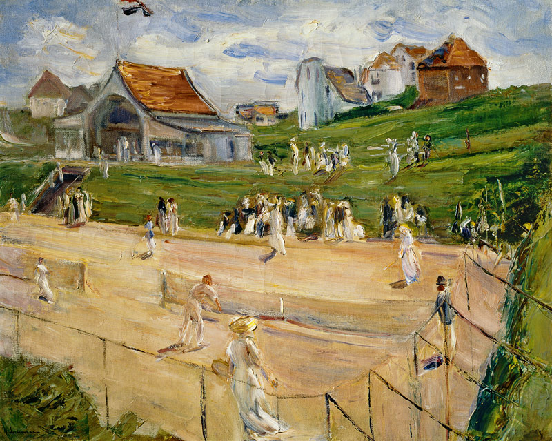 tennis court with players at Noordwijk from Max Liebermann