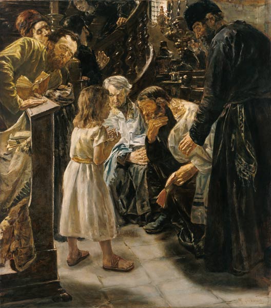 The Twelve-Year-Old Jesus in the Temple, 1879 (oil on canvas) from Max Liebermann